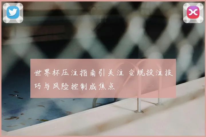 世界杯压注指南引关注 合规投注技巧与风险控制成焦点